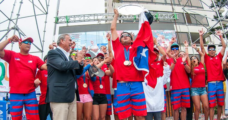 Team Chile made history this week at the 2014 ISA World Bodyboard Championship. Not only was this the first ever ISA World Championship hosted in the country, but Chile won the World Team Champion Trophy as well. Photo: ISA/Rommel Gonzales